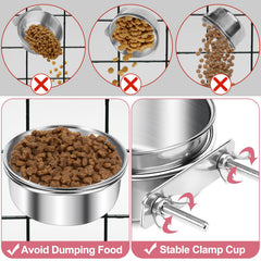 ToLanbbt parrot cage feed bowls support birds with easy access to food.