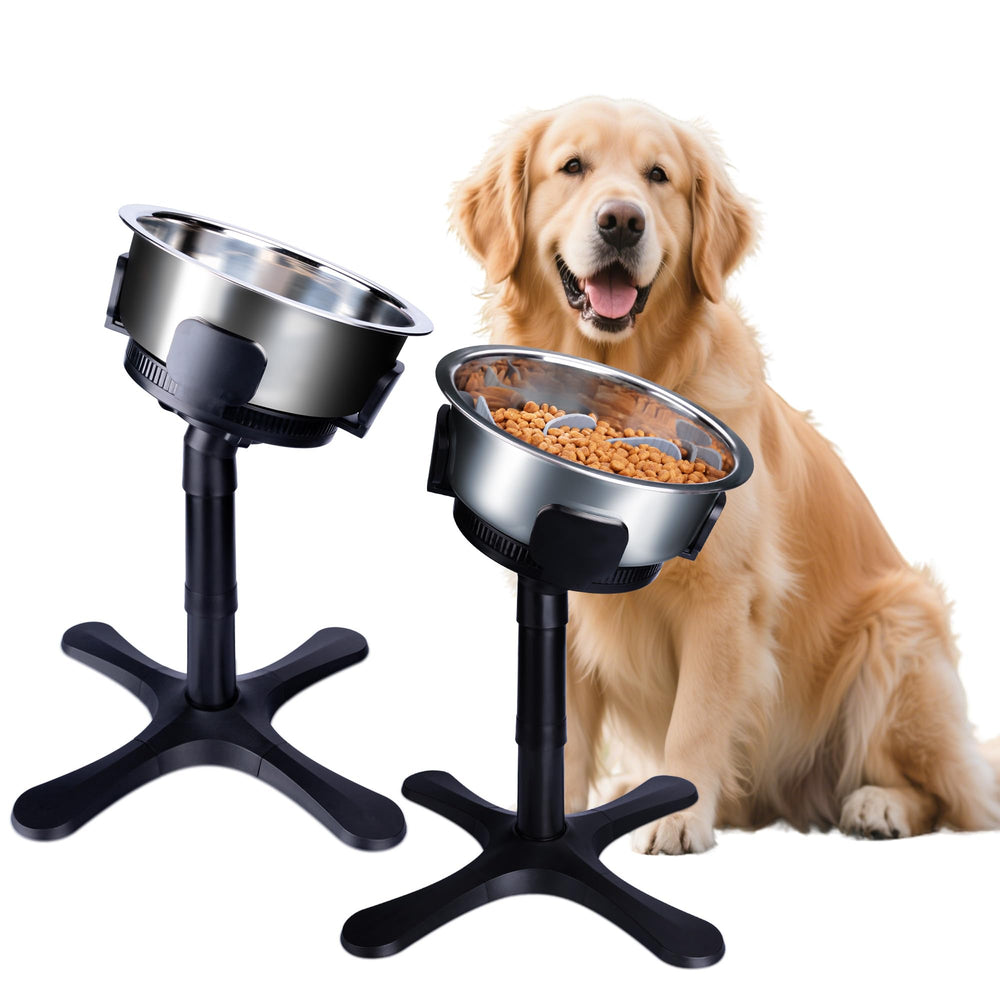 Tolopu elevated dog bowls with 15-degree tilt for comfortable meal posture.