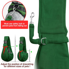 Tomkas dog sling adjustable strap allows easy length customization for a perfect fit.