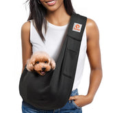 Tomkas Sling para perros pequeños con bolsillo clásico, ideal para paseos diarios