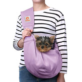 Tomkas small dog sling opening for easy access during daily errands
