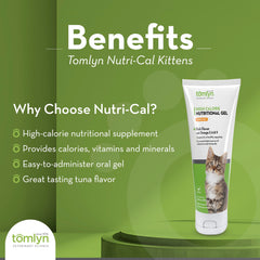 Tomlyn Nutri-Cal kitten-dispense image illustrating convenient dose for nutrition