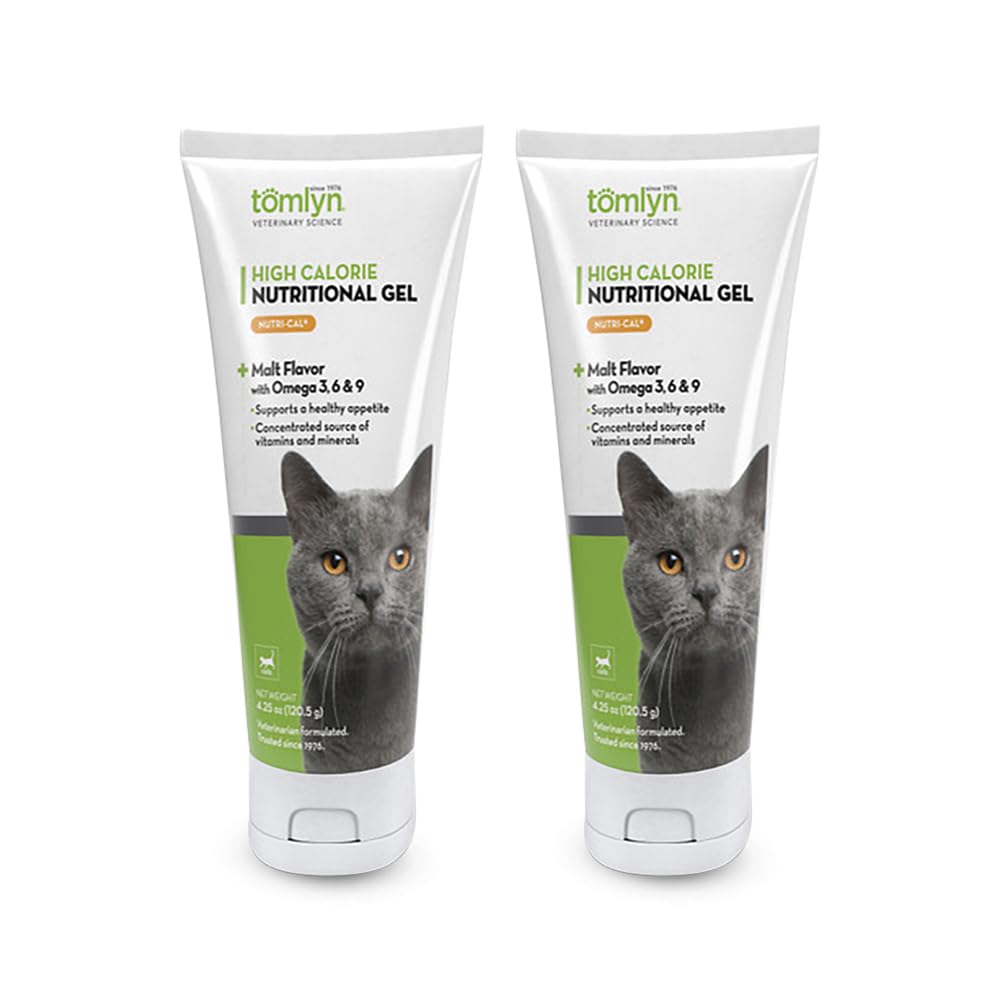 Tomlyn Nutri-Cal tube packaging shows a convenient two-tube pack for home feeding.