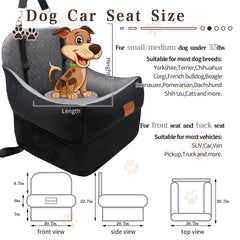 Tomyanner dog booster seat side pocket storage supports outings.