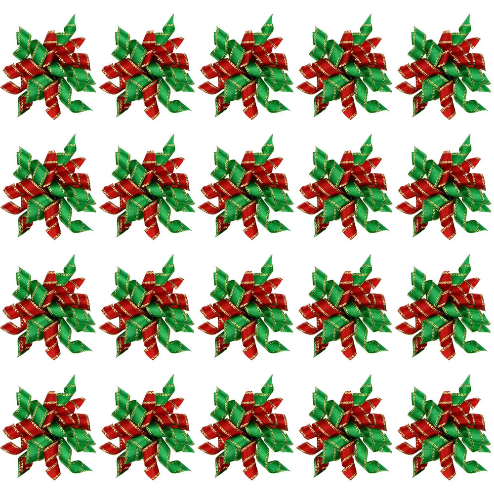 Tongcloud Christmas pet bows red green pack enhances festive pet outfits