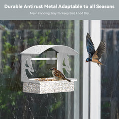 Tonitrui window bird feeder large viewing window delivers up-close wildlife viewing.