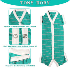 TONY HOBY dog pajamas side view highlights lightweight fabric for hot-weather comfort.