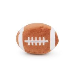 TONYFY chewable plush rugby ball for dogs with durable fabric and enticing squeak