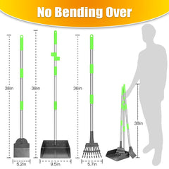 TOOGE Metal tray and rake with sturdy clips prevent disassembly during scooping.