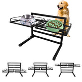 Tookincmo elevated dog bowl stand assembled for quick setup and durable stability.