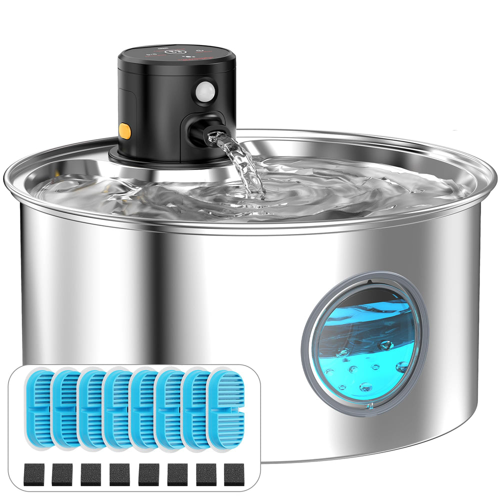 TOONIOOS cat fountain wireless motion sensor activates water flow for easy access