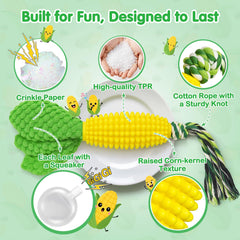 TOOPTATE corn toy leaves with squeaker engage dogs during interactive play and fetch