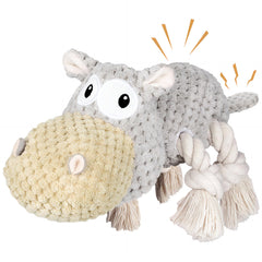 TOOPTATE hippo gray squeaky toy—a durable option for aggressive chewers