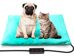 Toozey dog cat heating pad with LED controller shows precise warmth adjustment for pets
