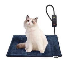 Toozey pet heating pad shows temperature control for customizable warmth.