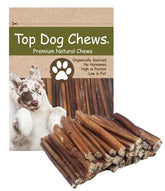 Top Dog Chews 6-inch bully sticks offer a long-lasting chew for dogs.