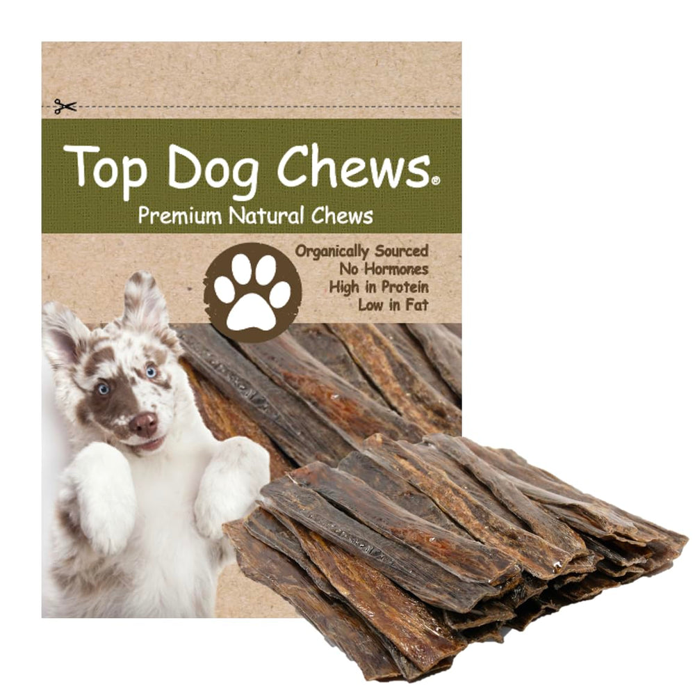 Top Dog Chews beef esophagus jerky supports dental health during daily chewing