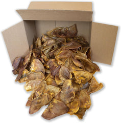 Top Dog Chews pig ears close-up showing natural texture