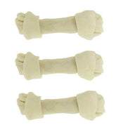 Top Dog Chews rawhide bones 8-10 inch close-up for durable chew sessions.
