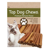 Top Dog Chews Turkey Tendon Round soft-roasted closeup showing chewy texture for easy chewing.