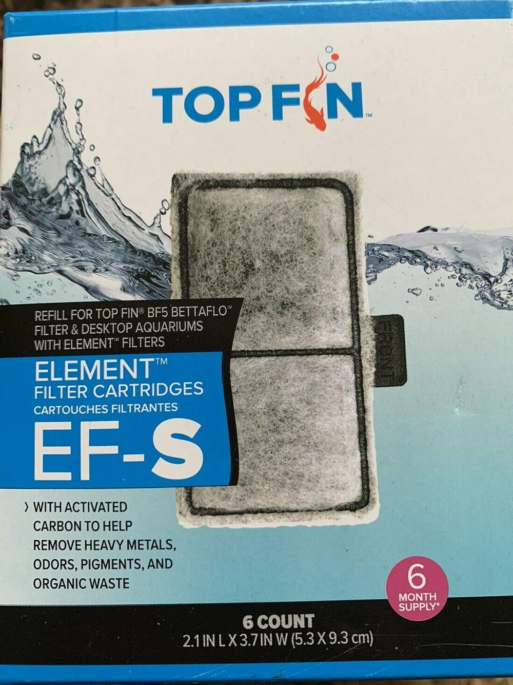 Top Fin EF-S filter cartridges front view for clean aquarium water