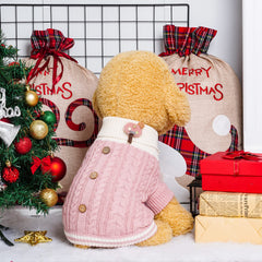 Topbuti dog sweater twist cable knit showcases stylish warmth and texture.