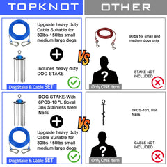 TOPKNOT 360° swivel base prevents tangles for carefree outdoor time