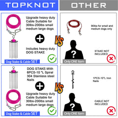 TOPKNOT rotating base ring connects extra leashes securely