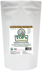 TOP's Napoleon's Seed Mix in a bowl for balanced nutrition in small hookbills