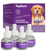 TopSum 4-pack dog calming diffuser refills purple front view for quiet spaces