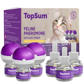 TopSum cat pheromones diffuser 3-pack in packaging for easy multi-room calming setup.