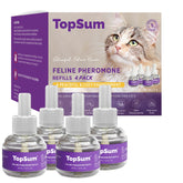 TopSum cat pheromones diffuser 3-pack in living room for calming ambiance.