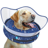 Toptakeit elevated inflatable dog cone donut outer view for comfortable, secure post-surgery healing