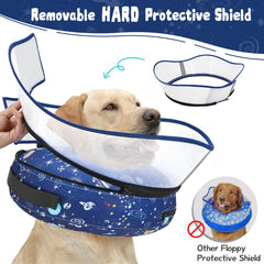 Toptakeit elevated inflatable dog cone non-stick fabric simplifies cleaning and upkeep