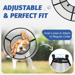 Toptakeit fan-shaped dog cone is easy to wear and remove