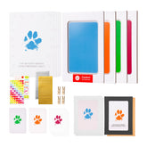 TORJOY inkless paw impression kit showing a detailed paw print keepsake