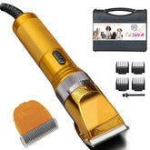 Tosuua heavy duty pet grooming clippers side view with ergonomic handle for comfortable sessions.