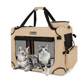 Totoro Ball extra-large carrier interior spacious for two cats on car trips