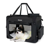 Totoro Ball Large Cat Carrier front view showing secure four-entry design