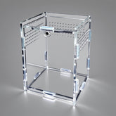 TOTZLIAN mini-habitat front view shows crystal-clear acrylic for easy observation.