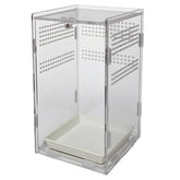 Totzlian acrylic jumping spider enclosure, top view highlighting compact arboreal habitat.