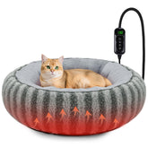 Tovve heated cat bed hero shows cozy donut shape for warmth