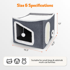 Tovve heated cat house top platform adds extra lounging space for naps.