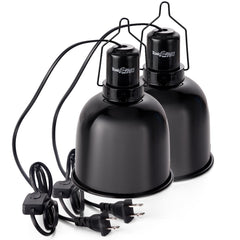 ToxiRium reptile light dome cap assembly shown for quick setup in enclosures