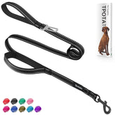 Tpotato 6ft dual-handle dog leash with two-control points for safer urban walks
