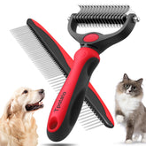Tpotato deshedding dog brush long coat close-up highlighting mats removal and detangling