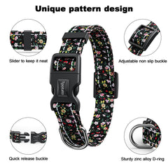 Tpotato soft nylon dog collar with quick release buckle for comfy daily wear