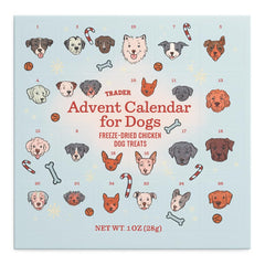Trader Joe Advent Calendar for Dogs with 24 windows offering daily rewards for festive pups.
