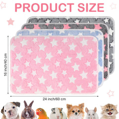Tranqun pink-white star blanket keeps furniture clean during play.