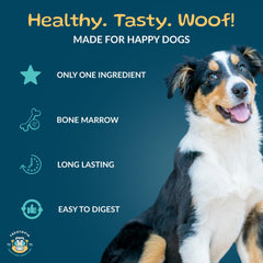 Treatopia Adventure Beef Marrow Dynamo 3in dog-chewing illustrates a durable, flavorful chew